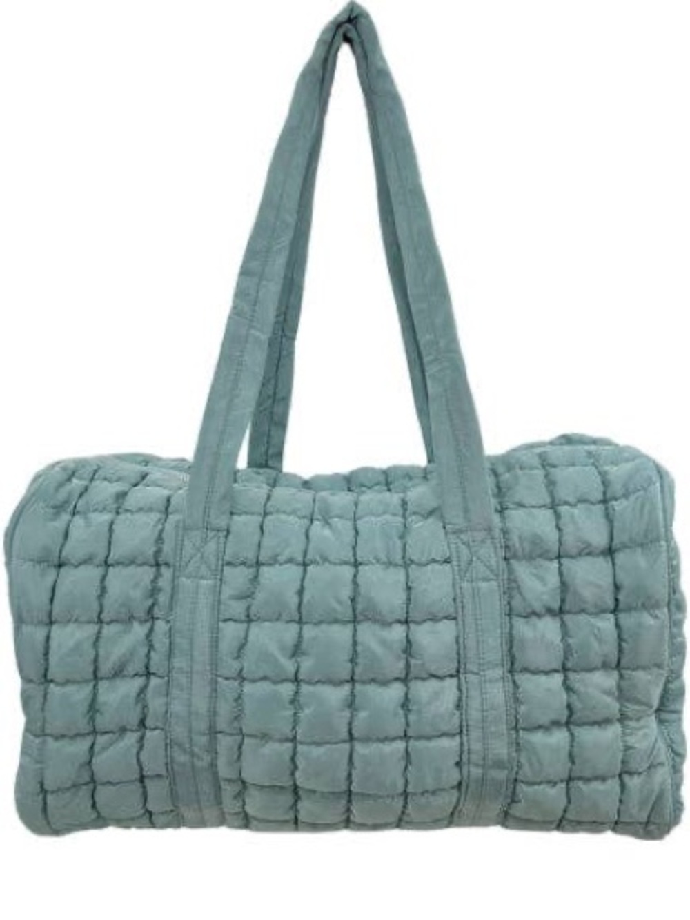 Lulu Mac Haze Blue Puffer Quilted Duffle Bag